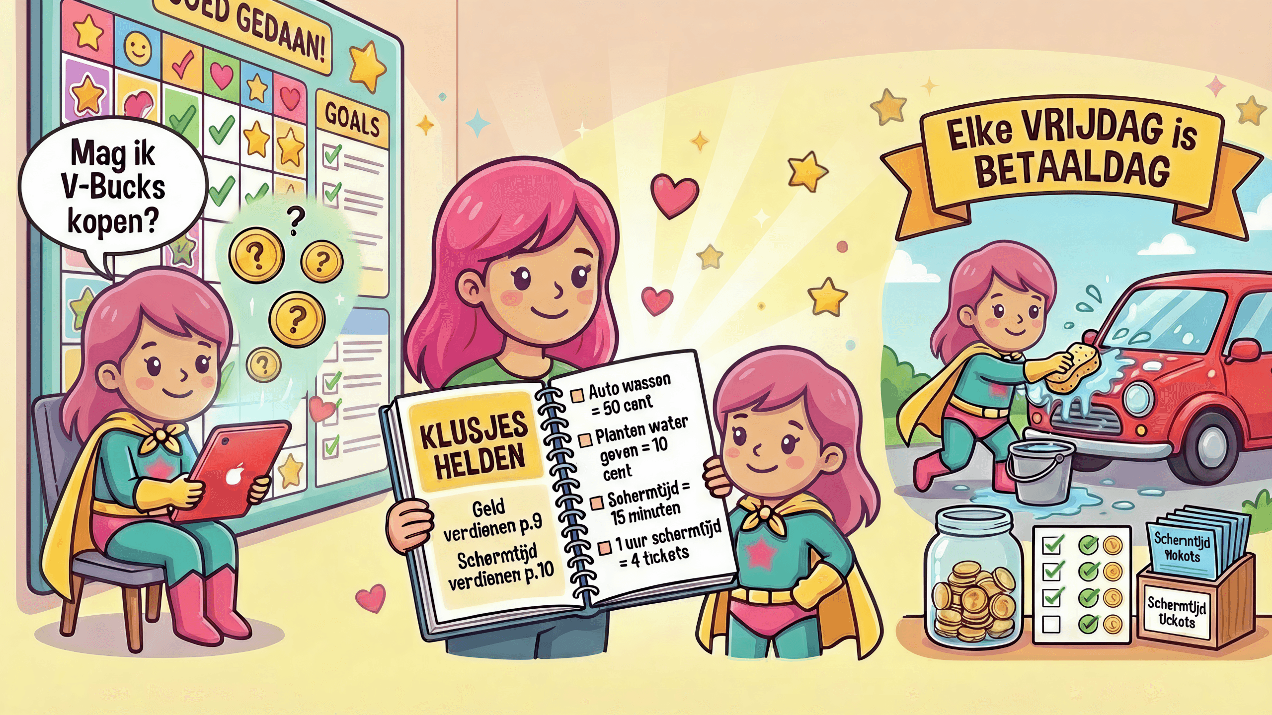 Geld en schermtijd verdienen