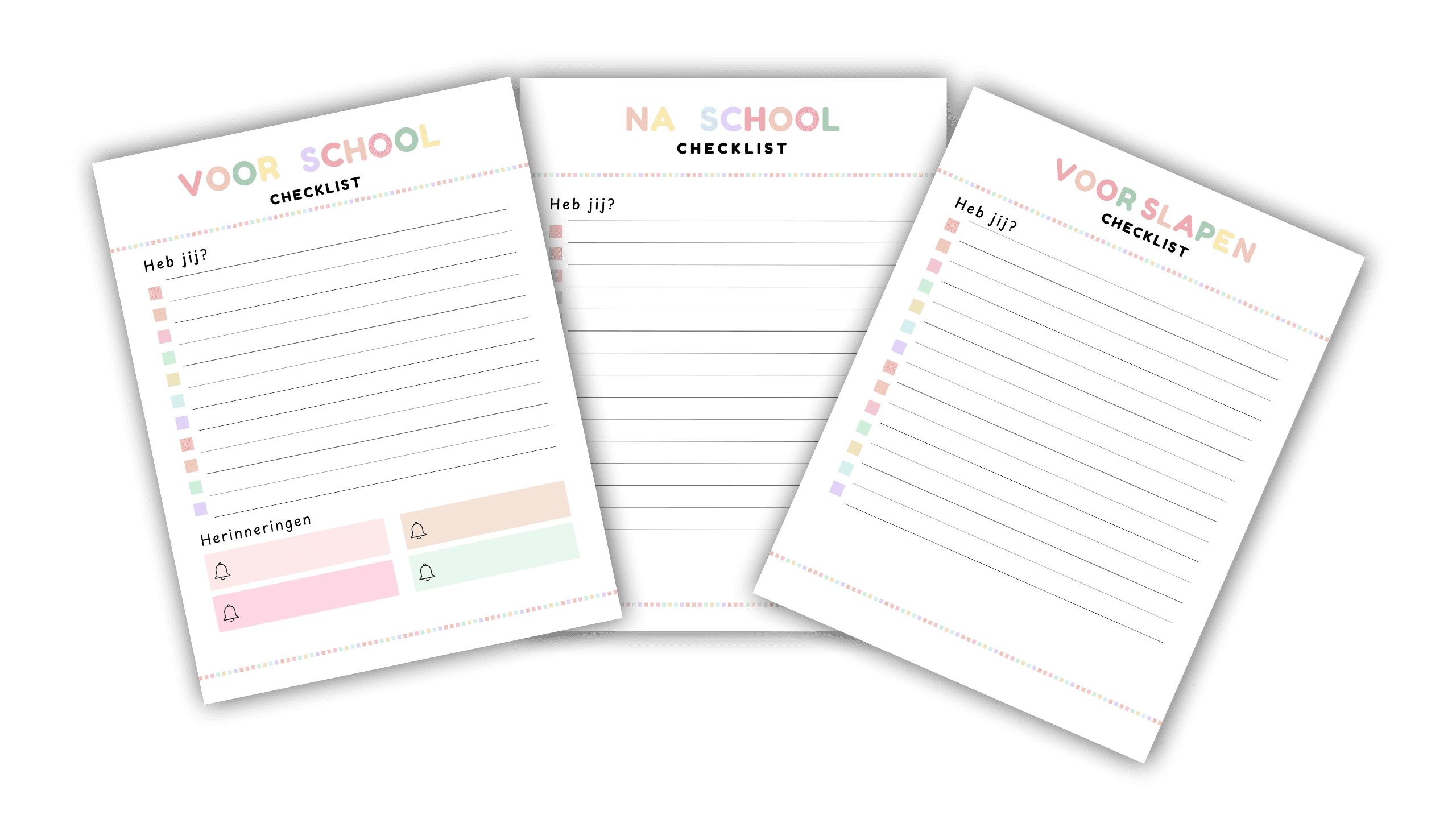 Schooldag Checklists